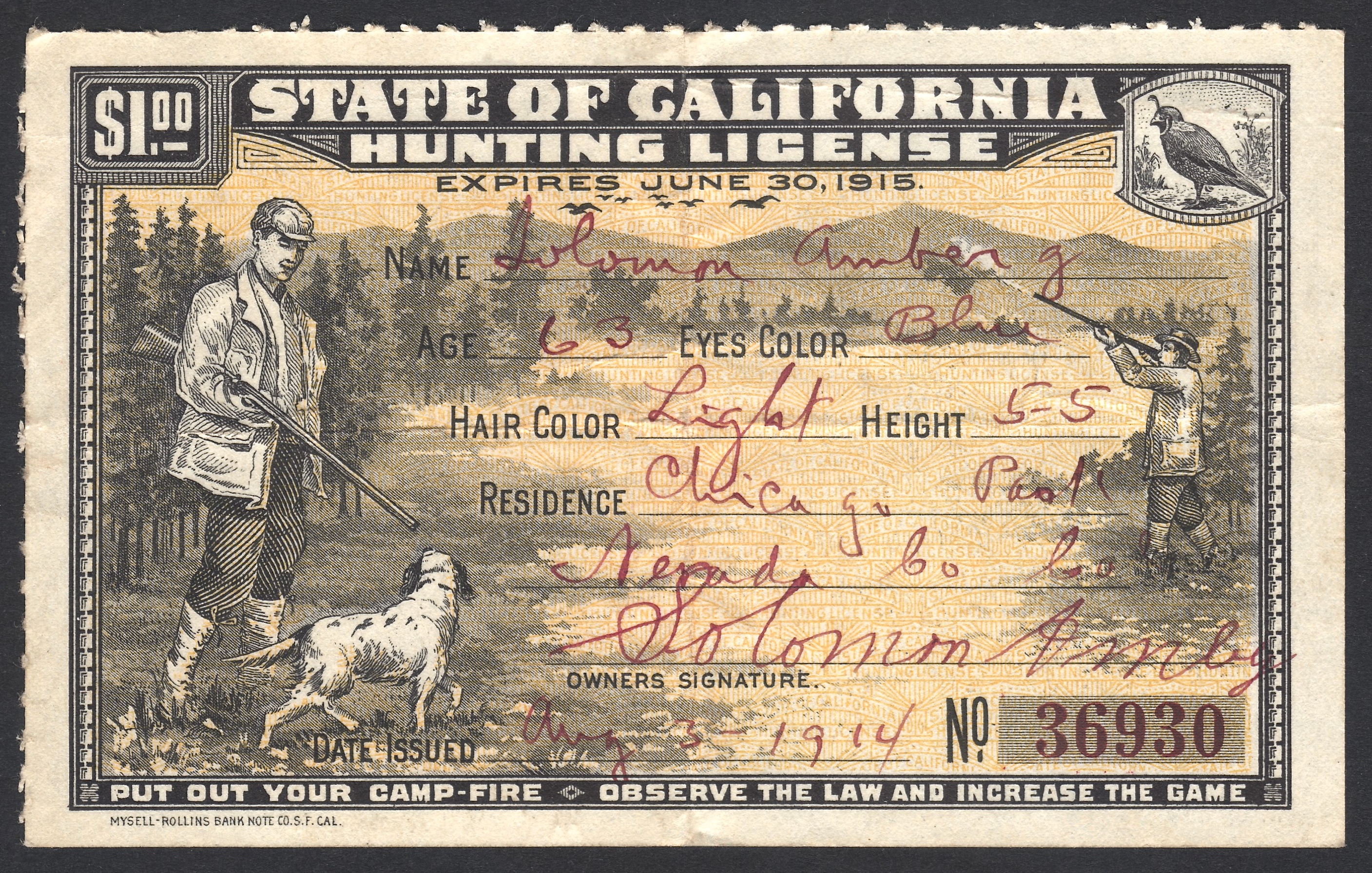 hunting licenses