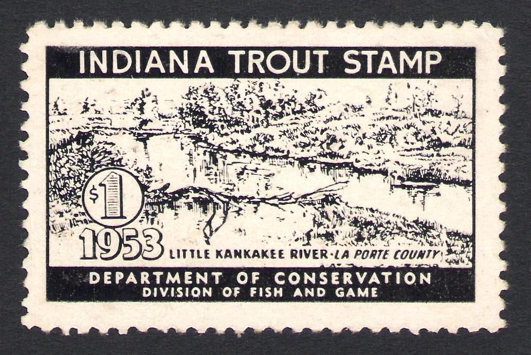 Unused 1953 Indiana Trout