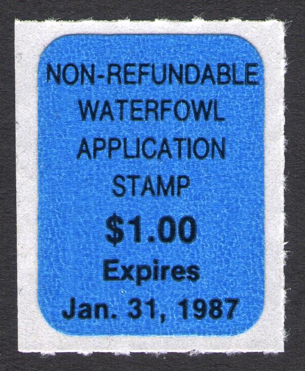 1986-87 California Waterfowl Application