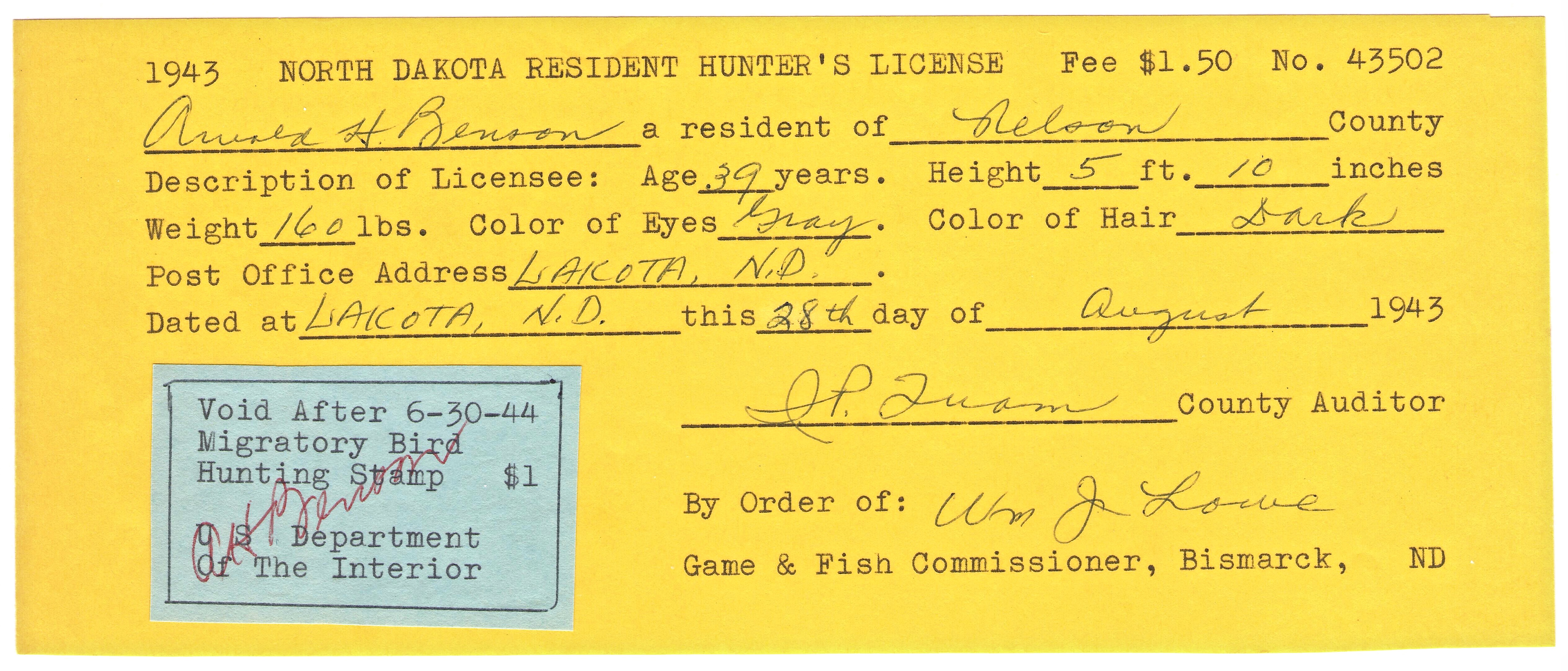 RW10 Provisional Used on Provisional North Dakota License