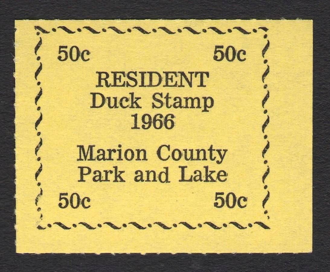 Unused 1966 Marion County Duck
