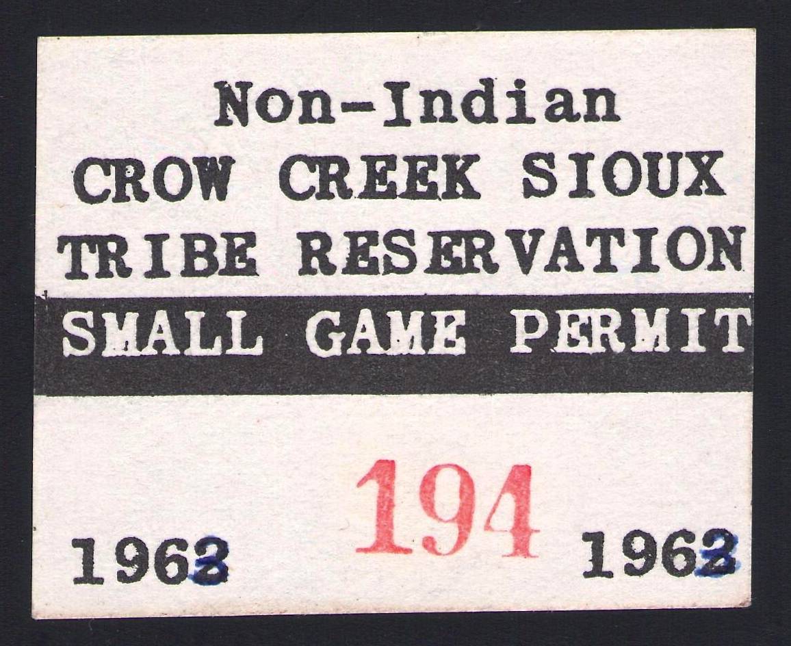 1963 Crow Creek Small Game