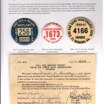 [F5;P7] 1951 Eglin AFB, 1953 Ft. Meade, 1956 Ft. Lewis and 1960 Ft. Benning Licenses. 