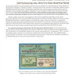 [F6;P1] State and Local Chapter Introduction and 1937 Pymatuning Lake, Ohio; First State Waterfowl Stamp