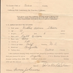 1907-08 California Application for Hunting License