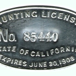 Type I 1907-08 California Hunting License
