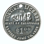 1908-09 California Hunting License