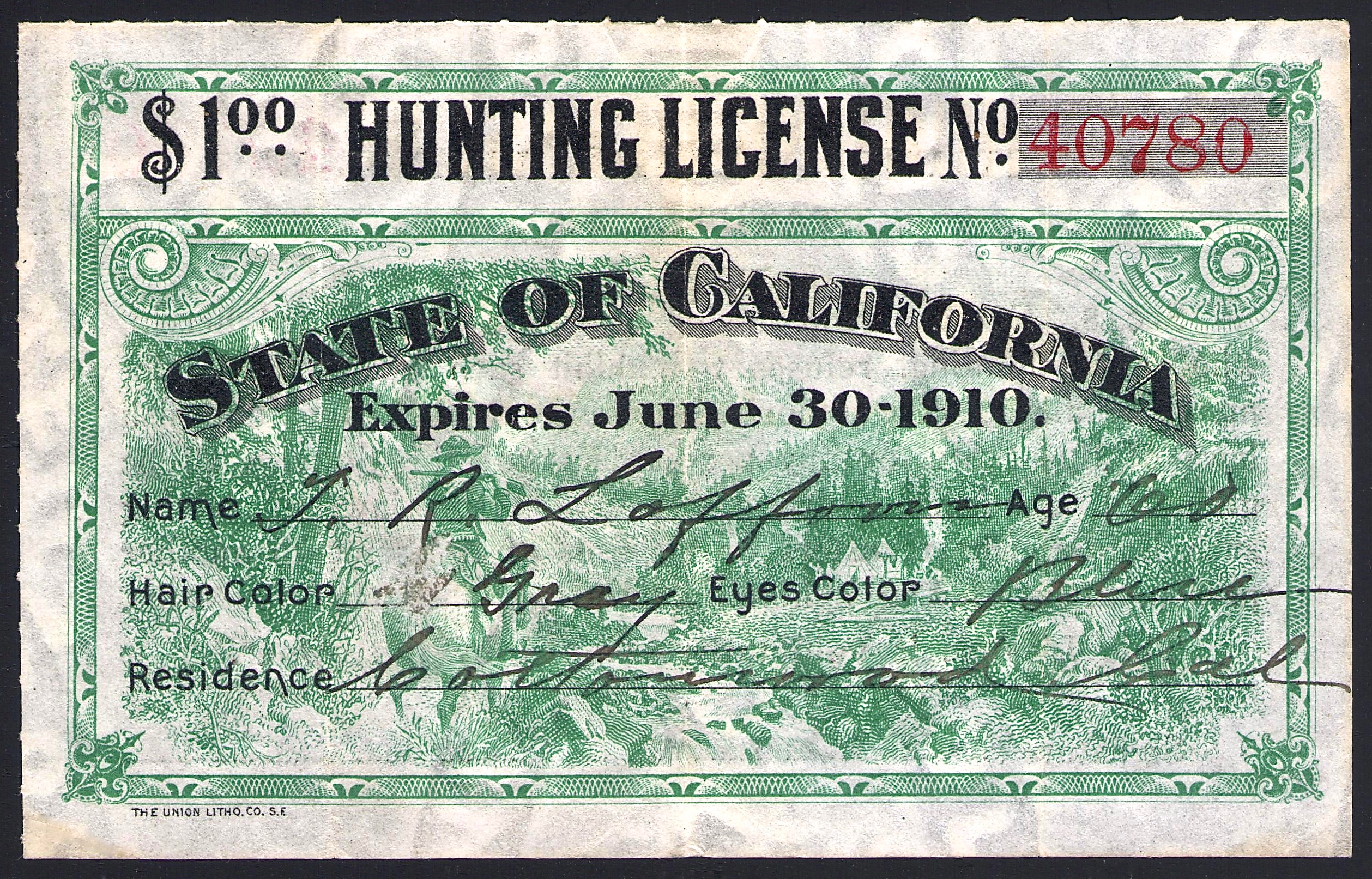 1984 Iowa Conservation Commission Resident Hunting License Waterfowl