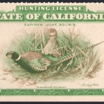 1912-13 Resident California Hunting License