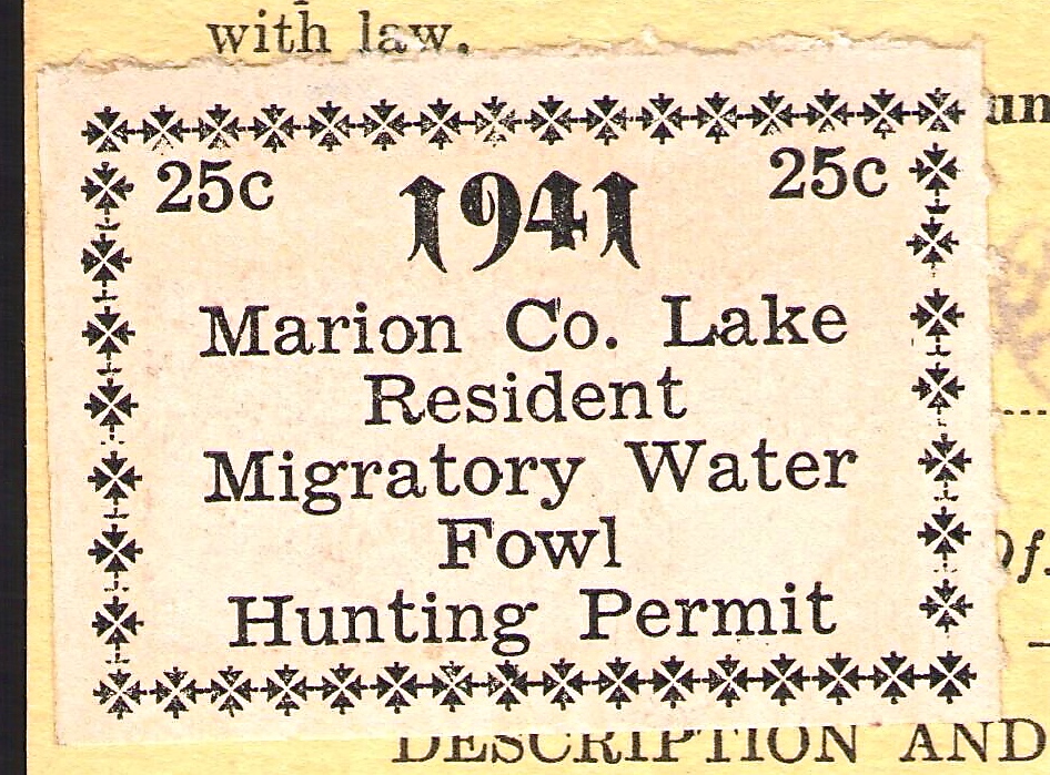 1941 Water Fowl Marion County, Kansas