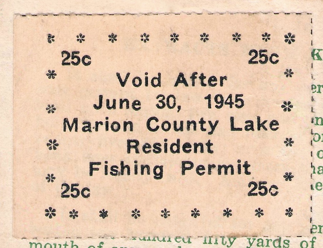 1944-45 Fishing Marion County, Kansas