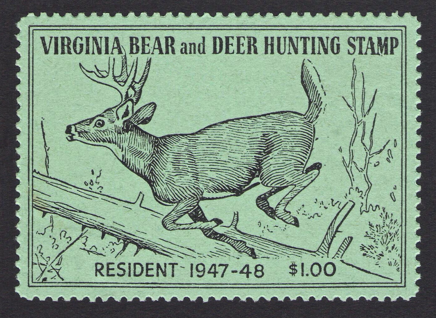 1947-48 Resident Big Game Virginia 