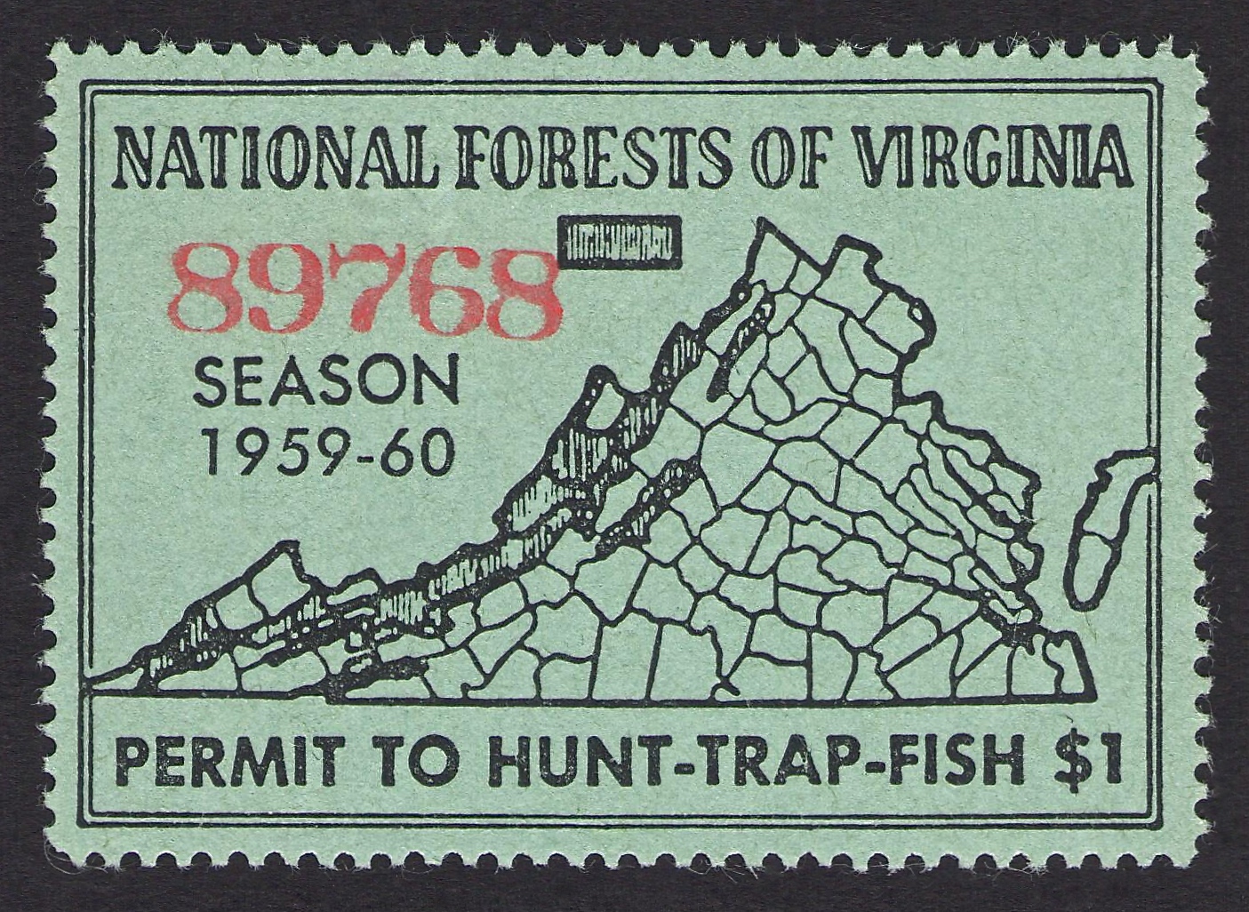 Type II 1959-60 National Forest Virginia