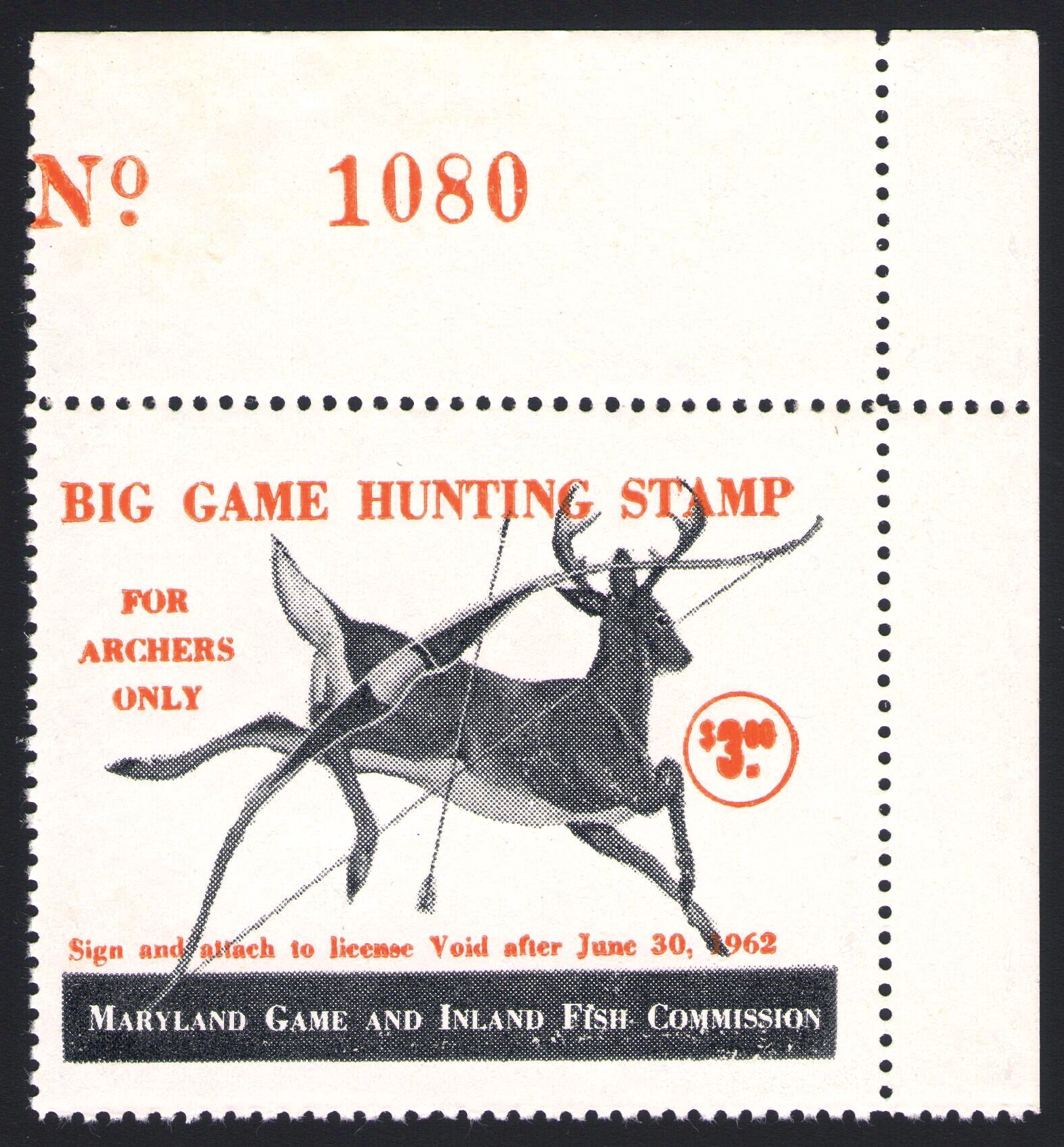 1961-62 Archery Big Game Maryland