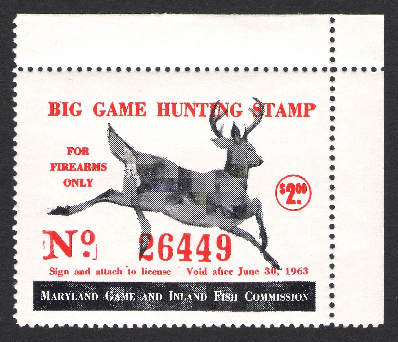 1962-63 Firearms Big Game Maryland