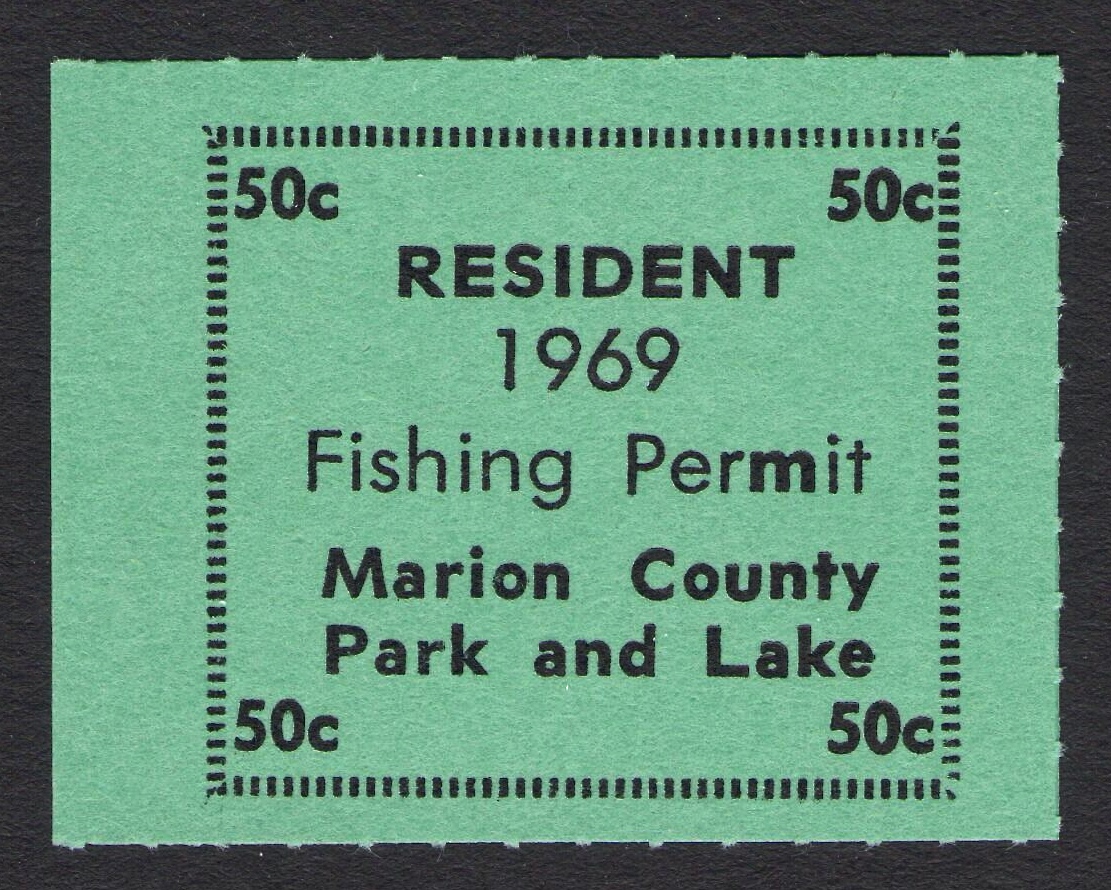 Bold "m" 1969 Fishing Marion County Kansas