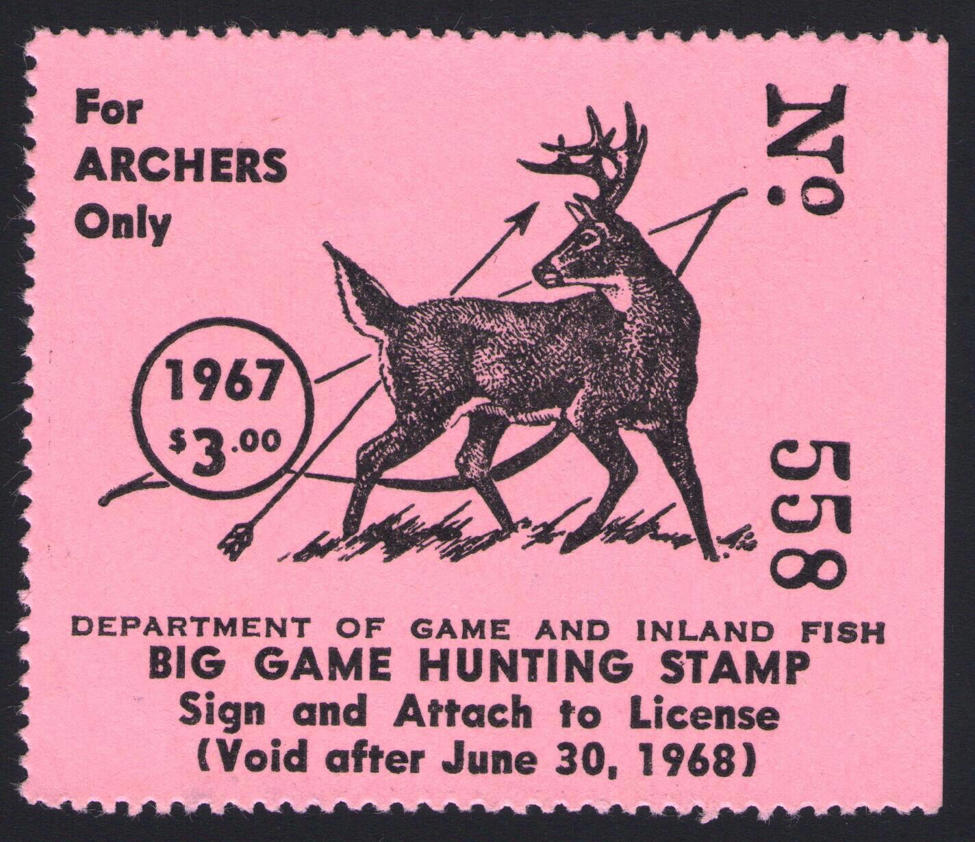 1967-68 Archery Big Game Maryland