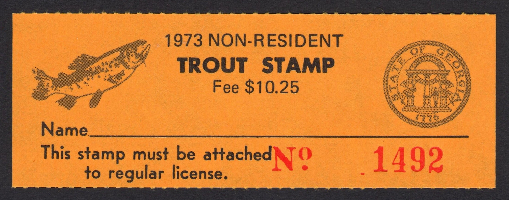 1973 Georgia NR Trout