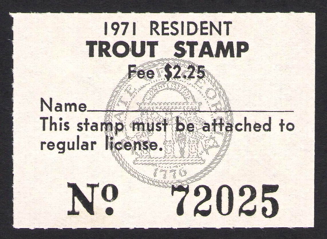 1971 Georgia Resident Trout