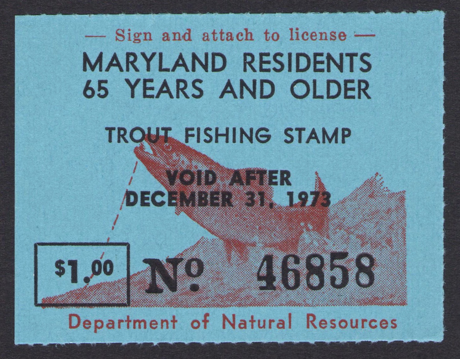 1973 Maryland Senior Trout