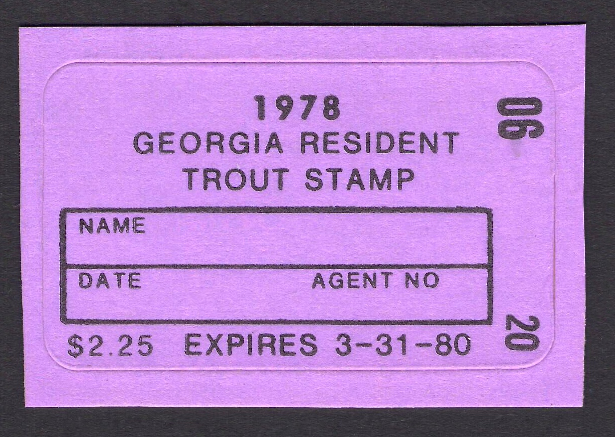 1978 Proof Georgia Resident Trout