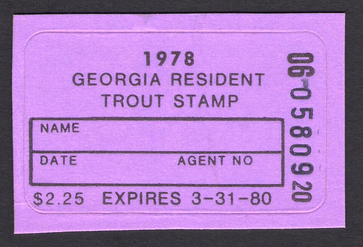 1978 Georgia Resident Trout