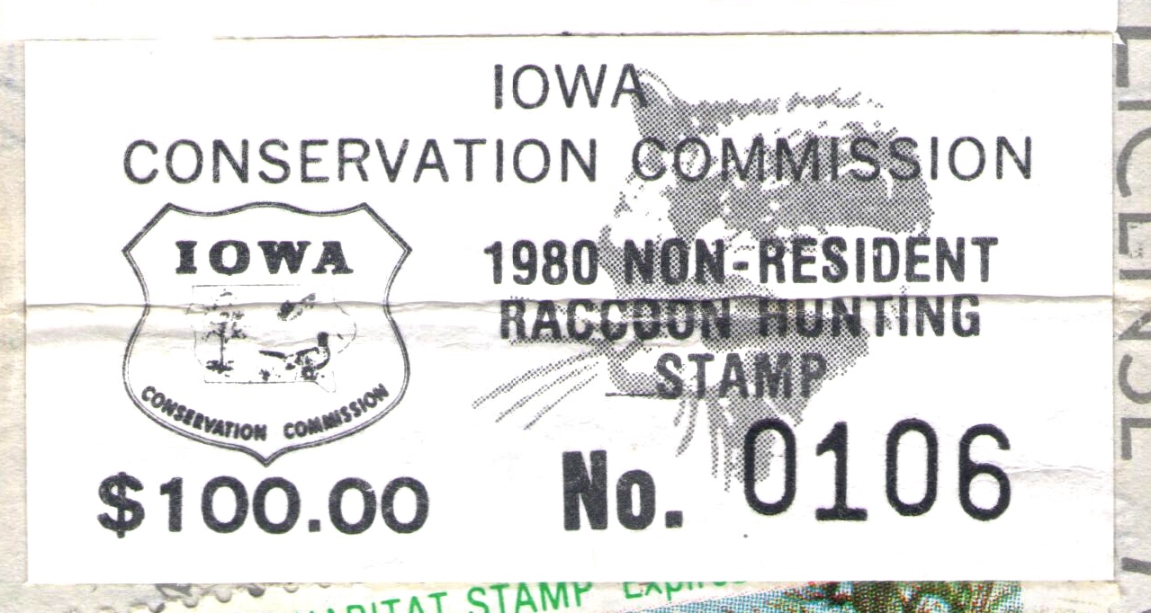 1980 Iowa NR Raccoon