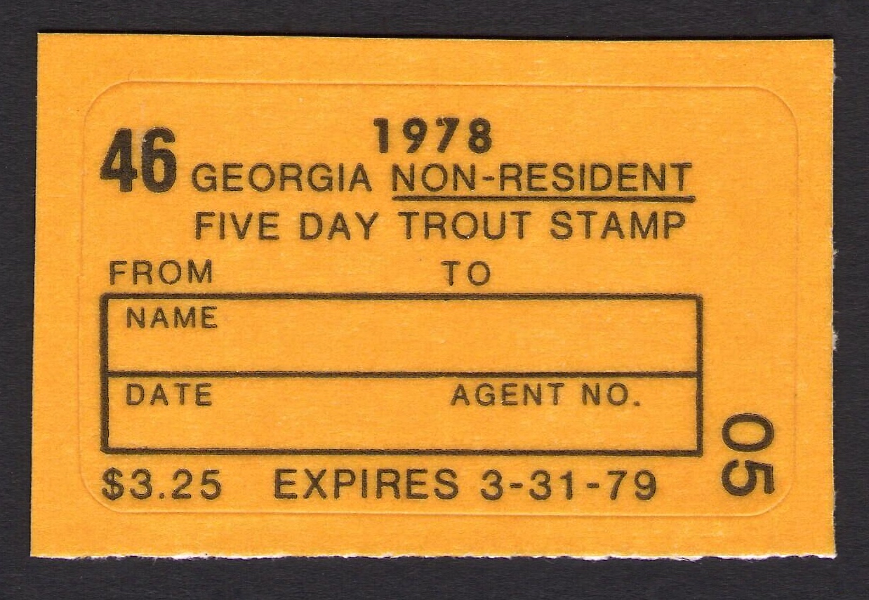 1978 Proof Georgia 5 Day NR Trout