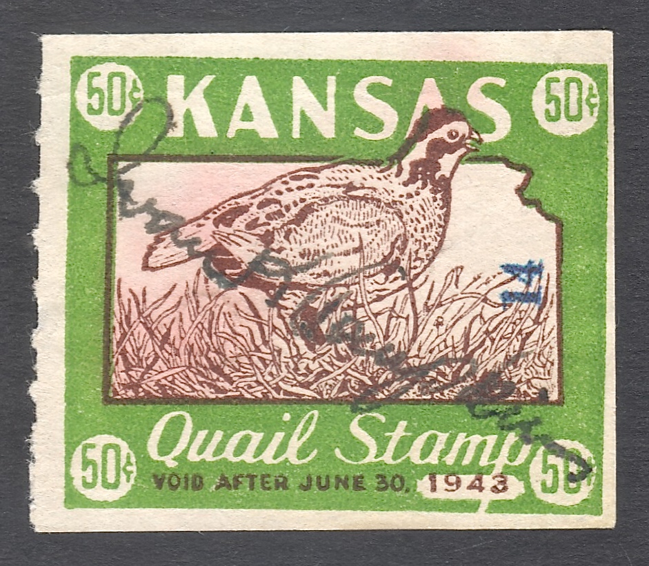 Numbered 1942-43 Kansas Quail