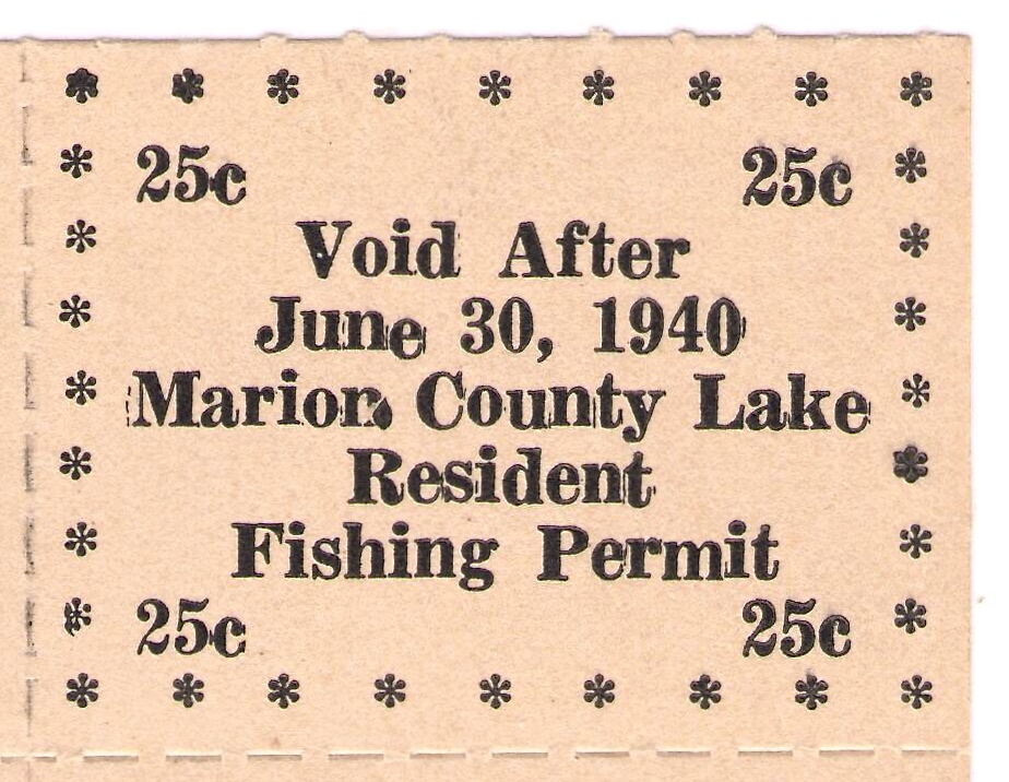 Color Error 1940 Fishing Marion County, Kansas