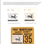 [P21] 1961 Maryland Big Game Stamps