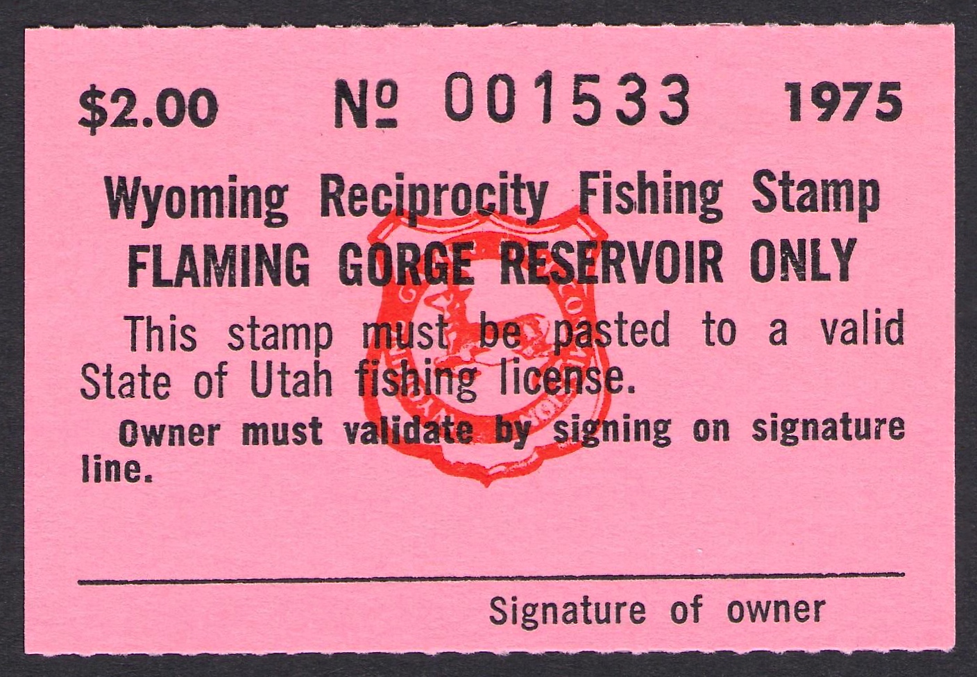 1975 Wyoming Flaming Gorge