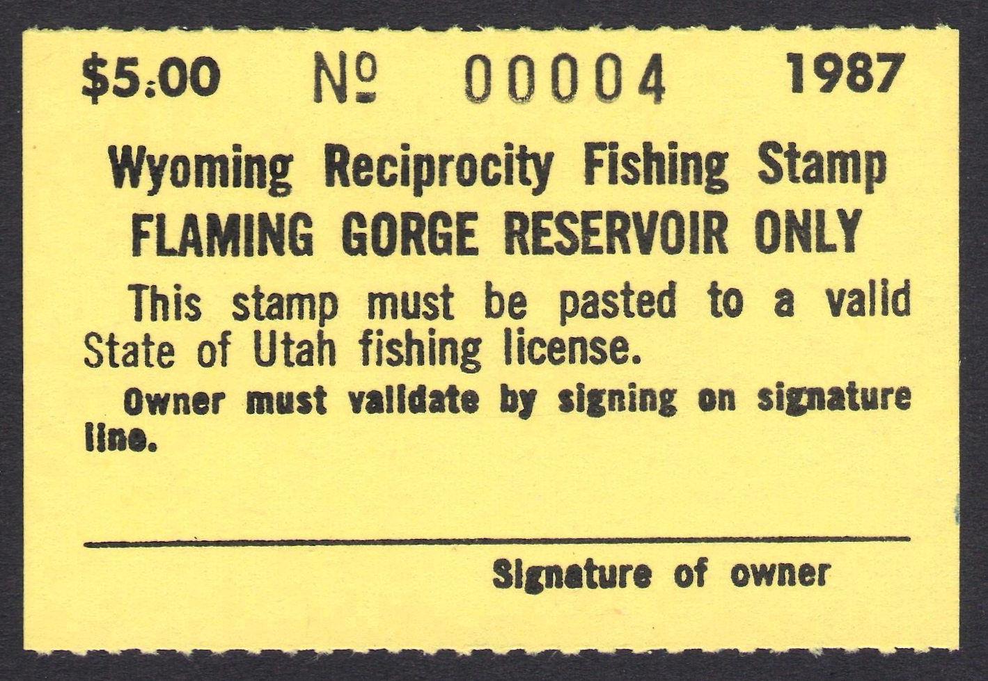 1987 Wyoming Flaming Gorge