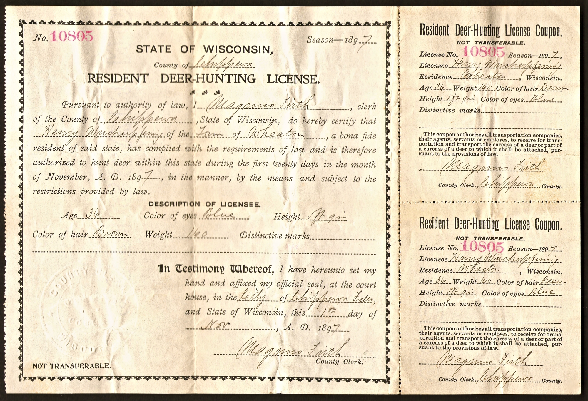 Deer Hunting License Deer Hunting License