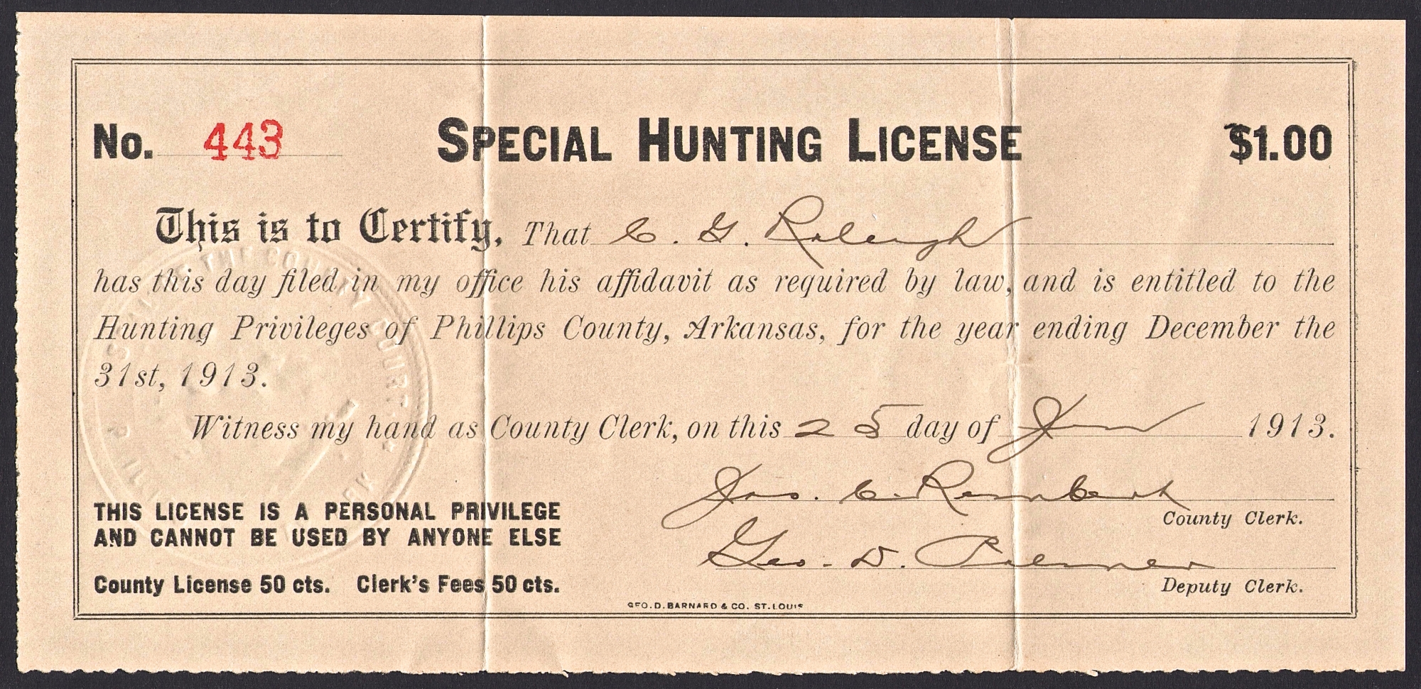 SUB Earliest Hunting & Fishing Licenses Waterfowl Stamps and More