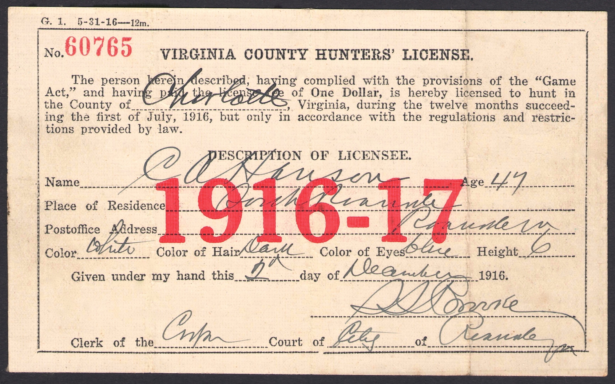 Hunting License Va
