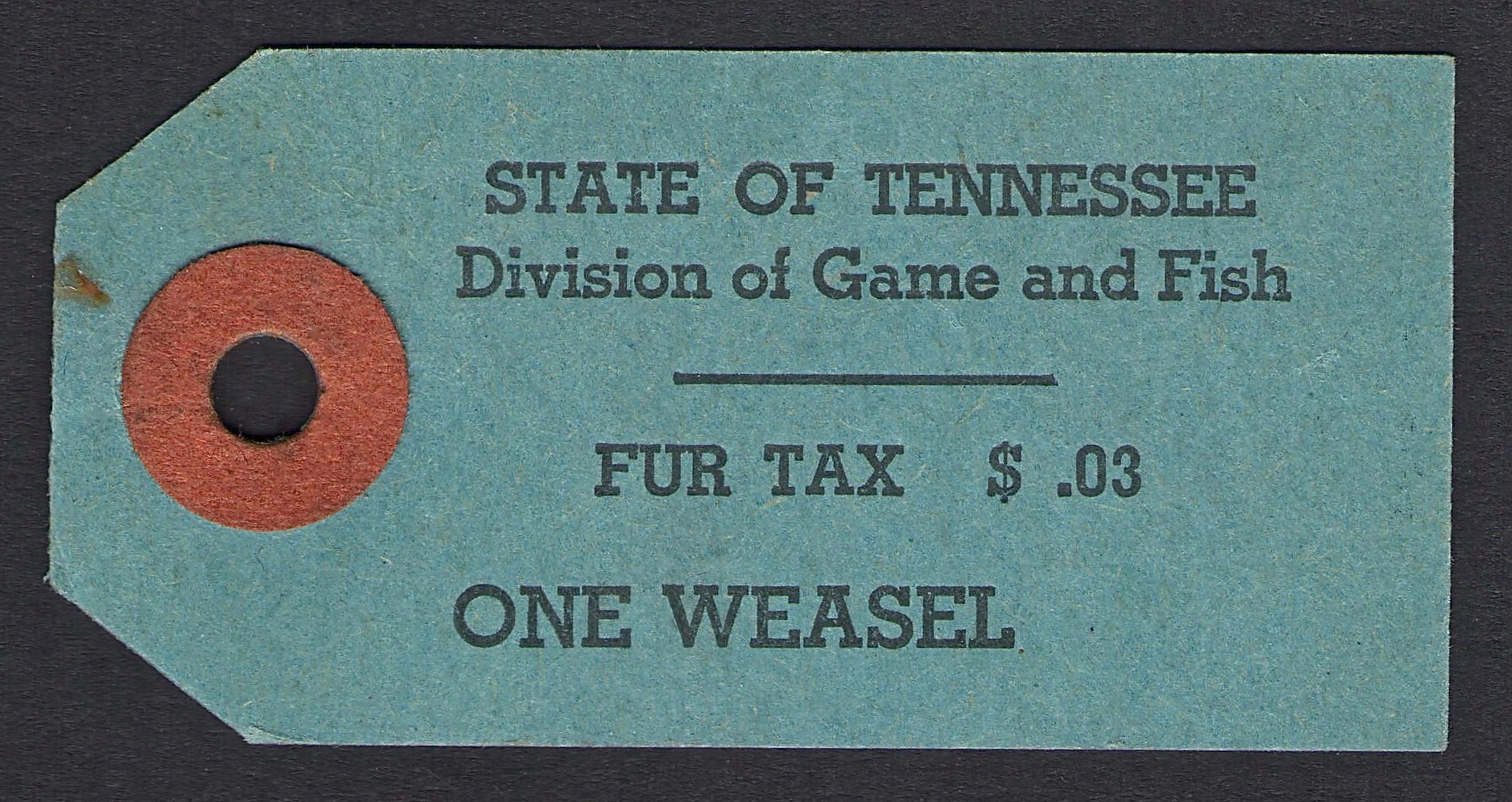 Weasel Fur Tax Tennessee