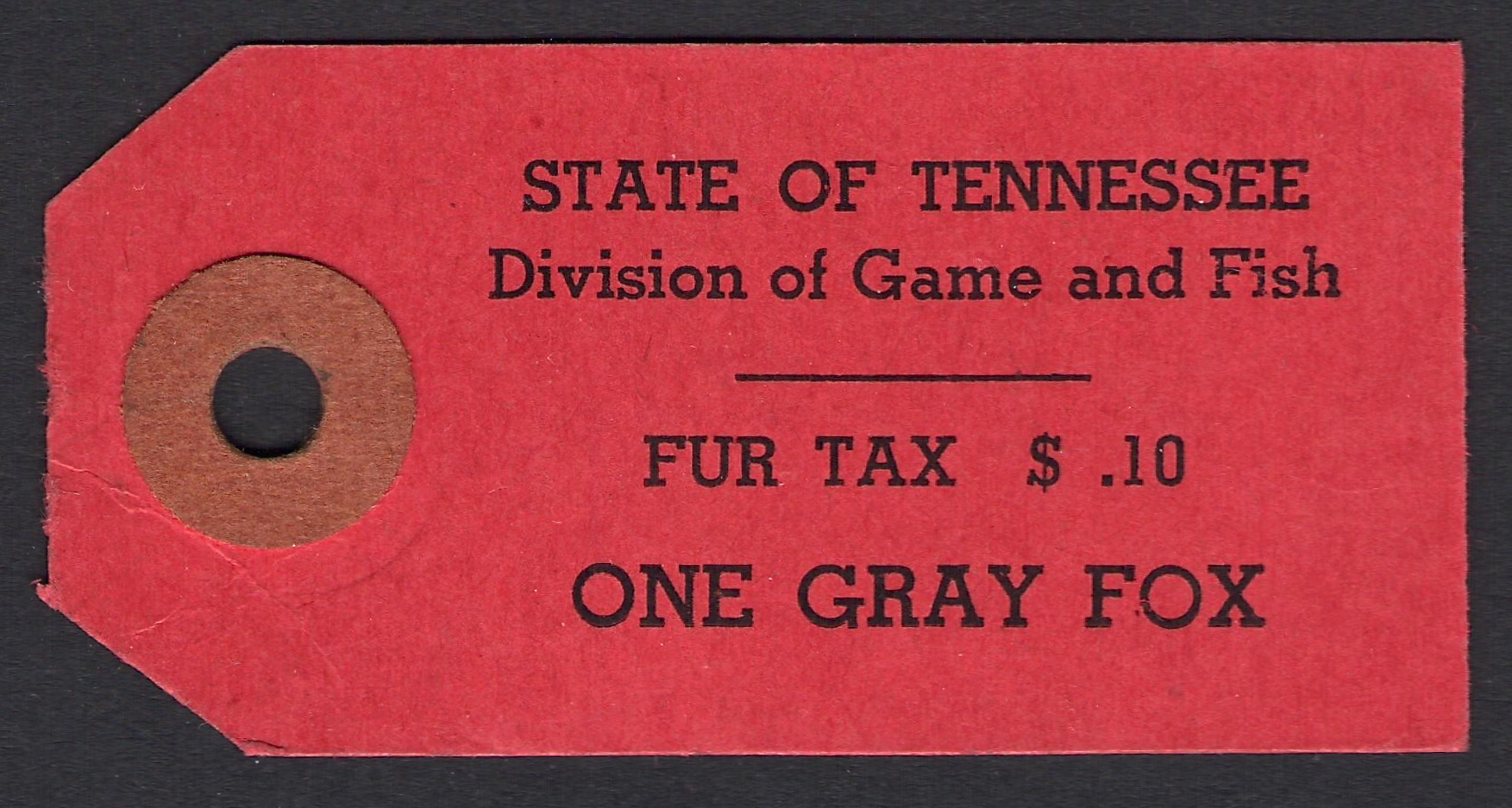 Gray Fox Fur Tax Tennessee