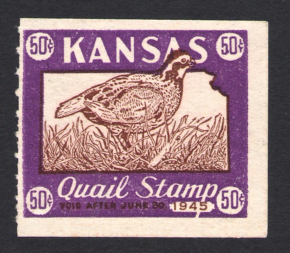 1944-45 Small White Feather Kansas Quail
