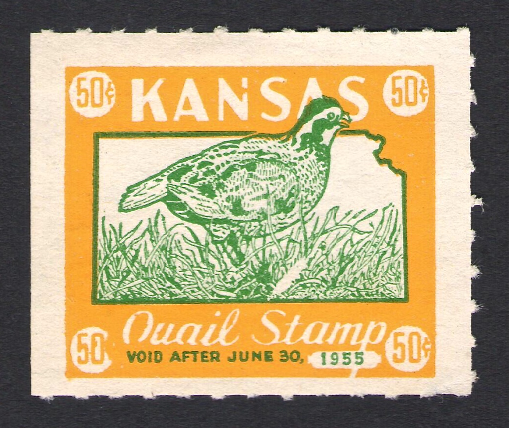 1954-55 Small White Feather Kansas Quail