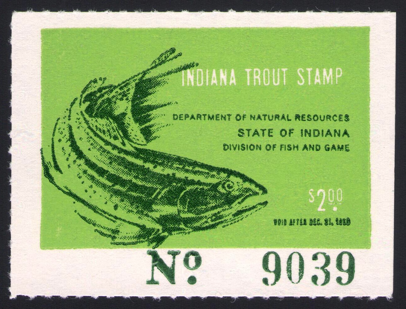 Unused 1966 Indiana Trout