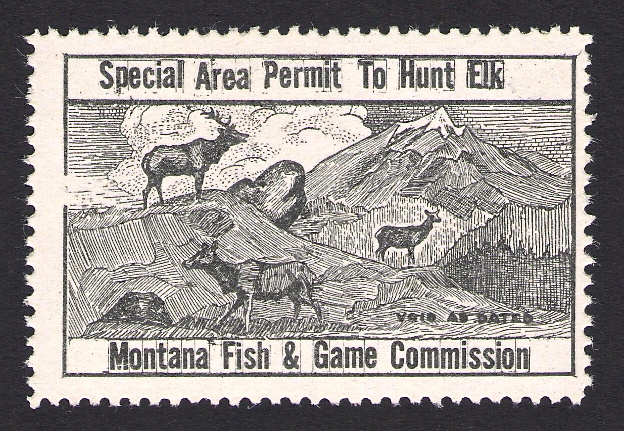 Plate Flaw Mid Left Border Special Area Permit to Hunt Elk