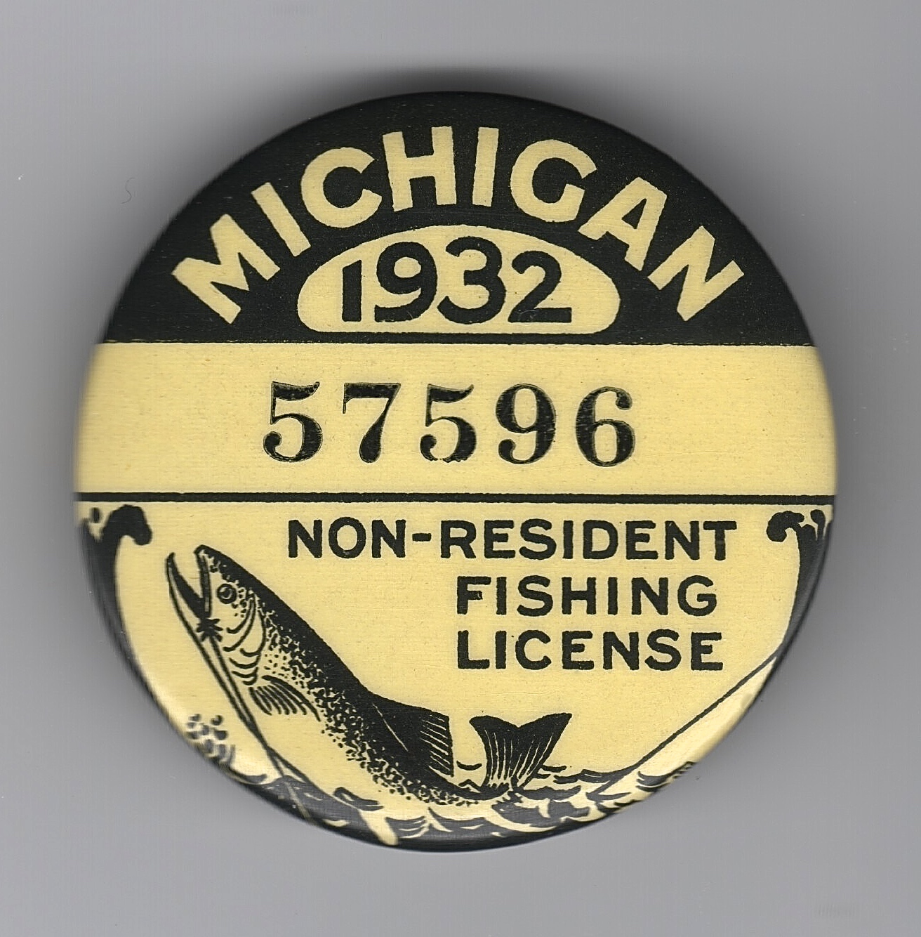 Michigan Fishing License Buttons Waterfowl Stamps And More