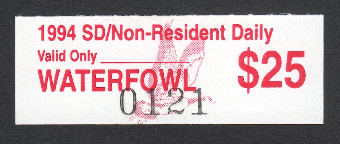 1994 Error Crow Creek SD/NR Daily Waterfowl