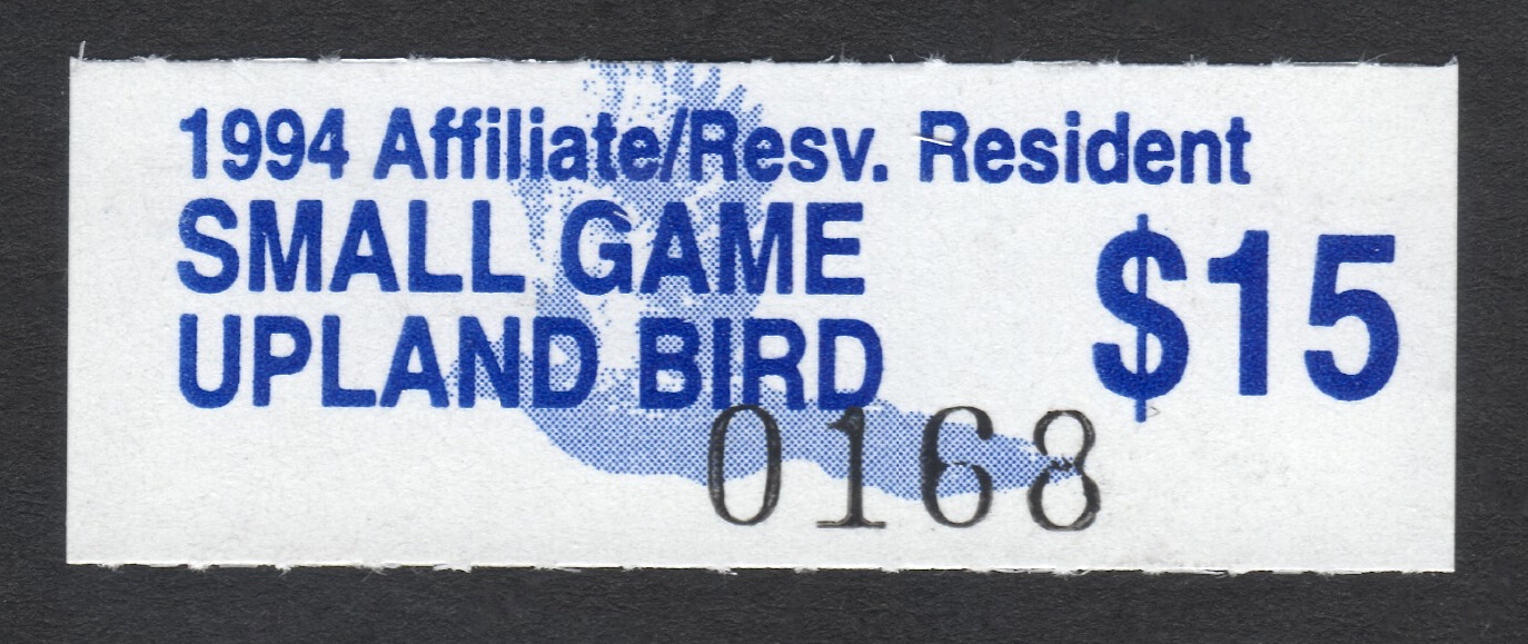1994 Crow Creek Affiliate/Reservation Resident Small Game and Upland Bird