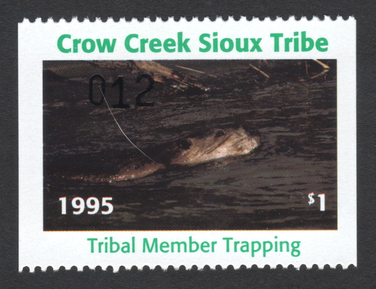 1995 Crow Creek Tribal Member Trapping