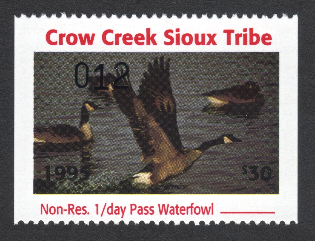1995 Crow Creek NR One Day Waterfowl