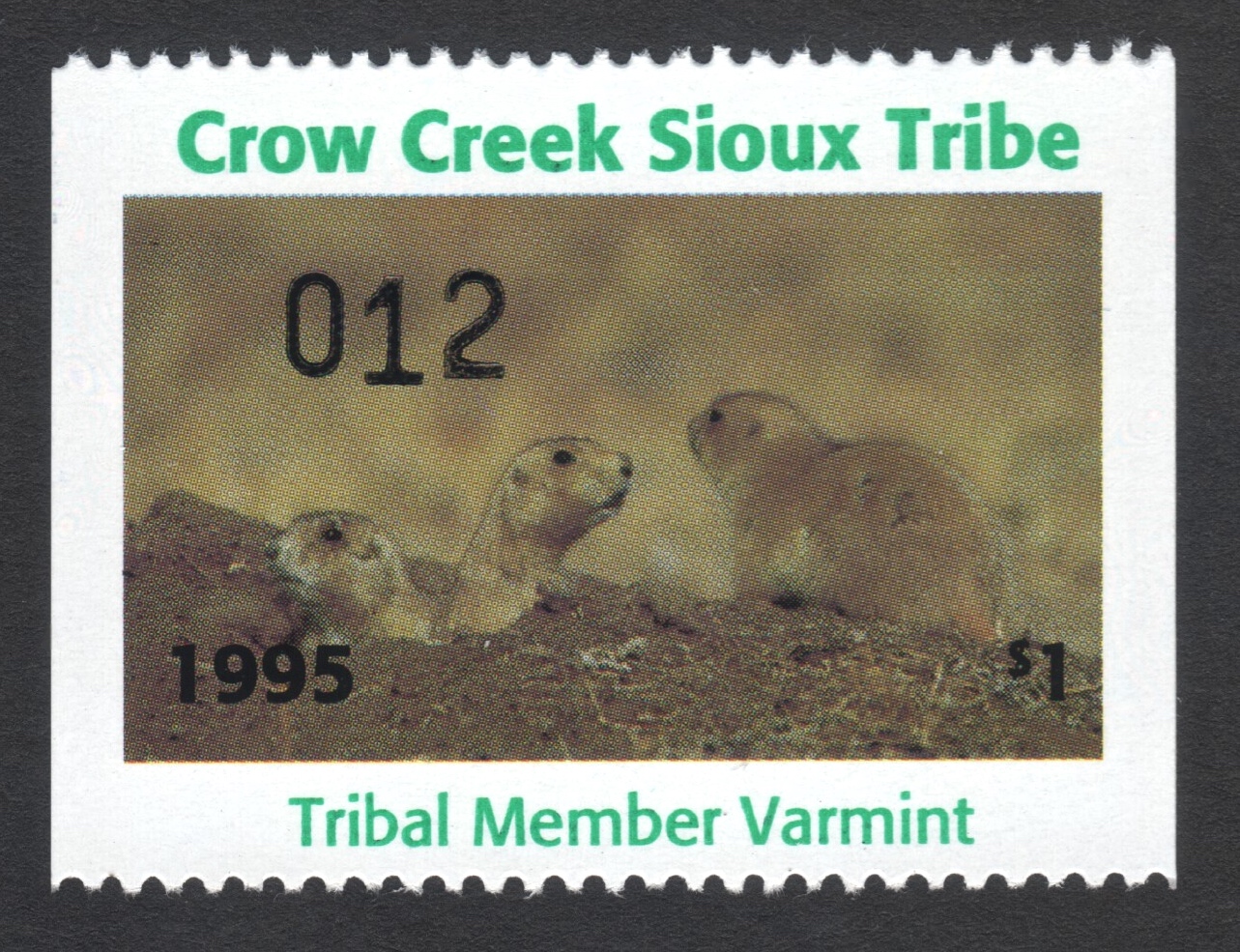 1995 Crow Creek Tribal Member Varmint