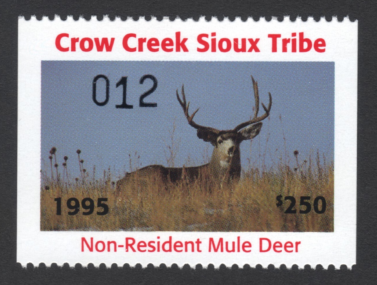 1995 Crow Creek NR Mule Deer