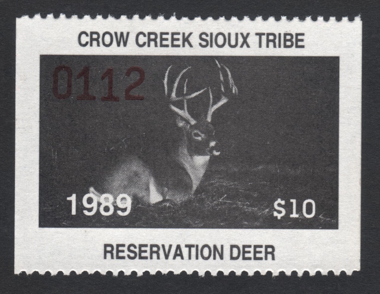 1989 Crow Creek Reservation Deer